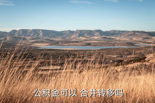  公積金可以 合并轉移嗎