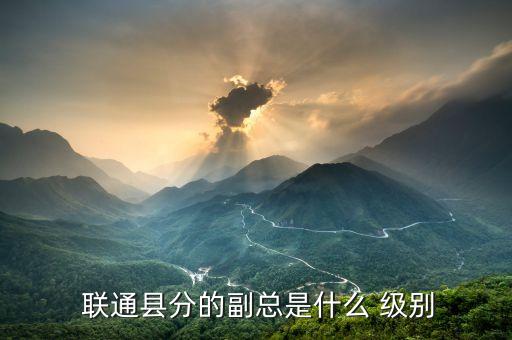 聯(lián)通縣公司總經(jīng)理級(jí)別,縣自來水公司總經(jīng)理什么級(jí)別
