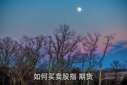 如何買(mǎi)賣(mài)股指 期貨