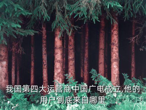 我國(guó)第四大運(yùn)營(yíng)商中國(guó)廣電成立,他的用戶到底來(lái)自哪里