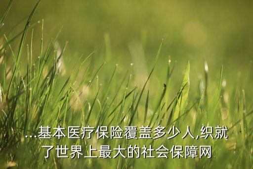 ...基本醫(yī)療保險(xiǎn)覆蓋多少人,織就了世界上最大的社會保障網(wǎng)