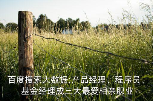 百度搜索大數(shù)據(jù):產(chǎn)品經(jīng)理、程序員、 基金經(jīng)理成三大最愛相親職業(yè)