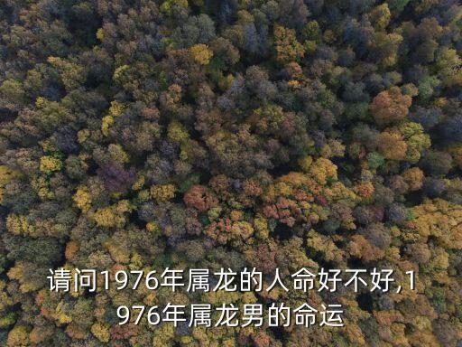 請(qǐng)問(wèn)1976年屬龍的人命好不好,1976年屬龍男的命運(yùn)