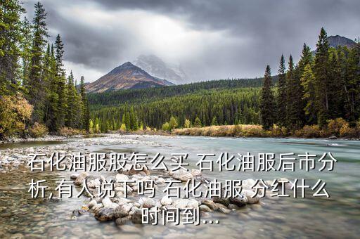  石化油服股怎么買(mǎi) 石化油服后市分析,有人說(shuō)下嗎 石化油服 分紅什么時(shí)間到...