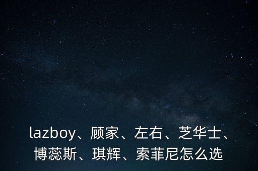 lazboy、顧家、左右、芝華士、博蕊斯、琪輝、索菲尼怎么選