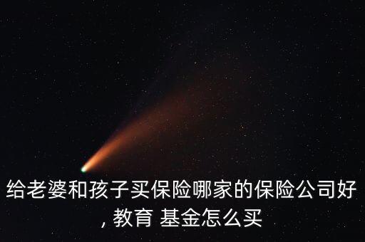 給老婆和孩子買(mǎi)保險(xiǎn)哪家的保險(xiǎn)公司好, 教育 基金怎么買(mǎi)