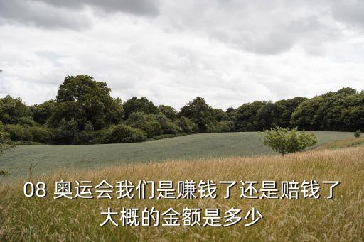 08 奧運(yùn)會我們是賺錢了還是賠錢了大概的金額是多少
