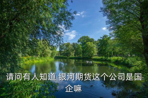 請問有人知道 銀河期貨這個(gè)公司是國企嘛