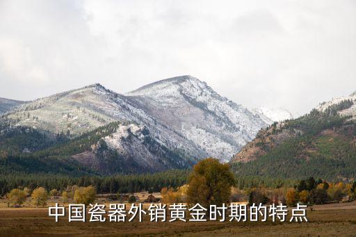 中國(guó)瓷器外銷黃金時(shí)期的特點(diǎn)