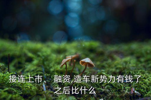 接連上市、 融資,造車新勢(shì)力有錢了之后比什么