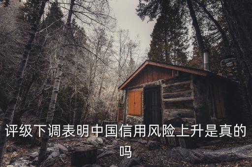 評級下調表明中國信用風險上升是真的嗎