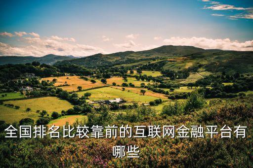 全國排名比較靠前的互聯(lián)網(wǎng)金融平臺(tái)有哪些