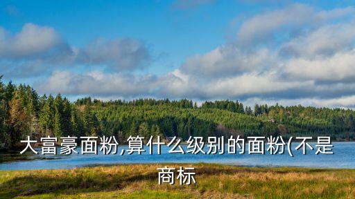 大富豪面粉,算什么級別的面粉(不是商標