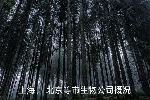 上海、 北京等市生物公司概況