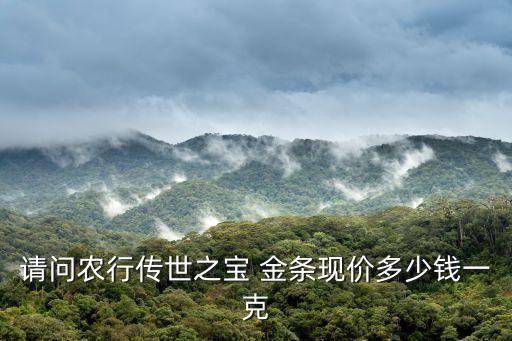 請(qǐng)問(wèn)農(nóng)行傳世之寶 金條現(xiàn)價(jià)多少錢一克