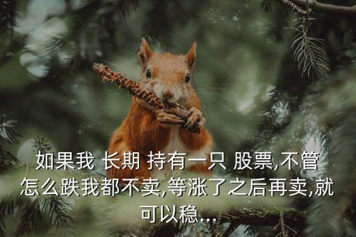 如果我 長(zhǎng)期 持有一只 股票,不管怎么跌我都不賣(mài),等漲了之后再賣(mài),就可以穩(wěn)...