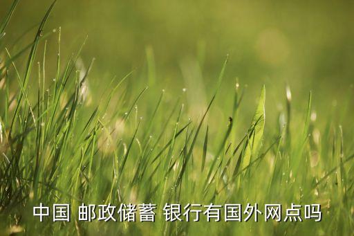 中國 郵政儲蓄 銀行有國外網(wǎng)點(diǎn)嗎