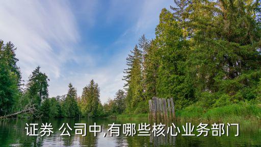  證券 公司中,有哪些核心業(yè)務部門