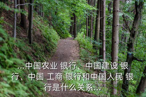 ...中國農(nóng)業(yè) 銀行、中國建設(shè) 銀行、中國 工商 銀行和中國人民 銀行是什么關(guān)系...