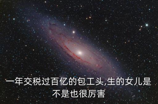 一年交稅過(guò)百億的包工頭,生的女兒是不是也很厲害