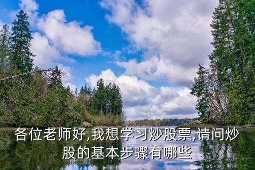 各位老師好,我想學(xué)習(xí)炒股票,請(qǐng)問炒股的基本步驟有哪些