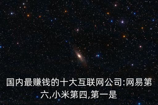 國(guó)內(nèi)最賺錢的十大互聯(lián)網(wǎng)公司:網(wǎng)易第六,小米第四,第一是