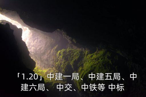 「1.20」中建一局、中建五局、中建六局、 中交、中鐵等 中標(biāo)