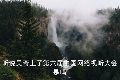 聽說吳奇上了第六屆中國網(wǎng)絡(luò)視聽大會(huì)是嗎