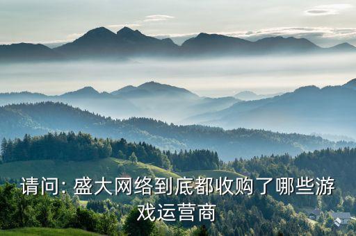 請(qǐng)問: 盛大網(wǎng)絡(luò)到底都收購了哪些游戲運(yùn)營商