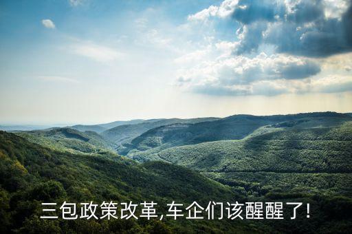 三包政策改革,車企們?cè)撔研蚜?