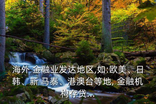 海外 金融業(yè)發(fā)達(dá)地區(qū),如:歐美、日韓、新 馬泰、港澳臺等地, 金融機(jī)構(gòu)存貸...