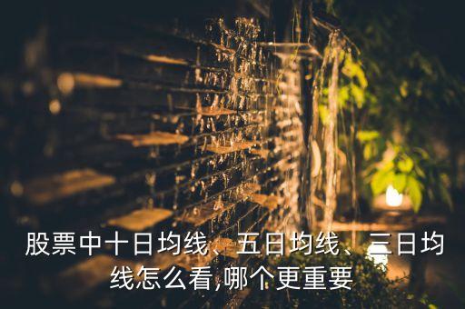  股票中十日均線、五日均線、三日均線怎么看,哪個更重要