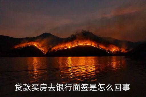 貸款買(mǎi)房去銀行面簽是怎么回事