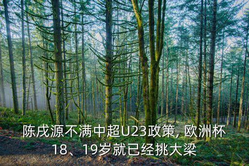陳戌源不滿中超U23政策, 歐洲杯18、19歲就已經(jīng)挑大梁