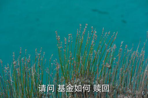 請(qǐng)問(wèn) 基金如何 贖回