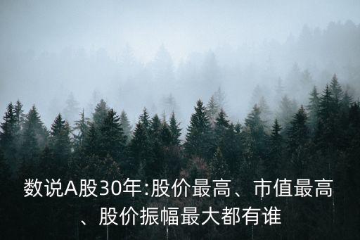數(shù)說A股30年:股價最高、市值最高、股價振幅最大都有誰