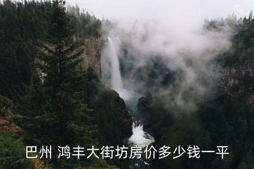 巴州 鴻豐大街坊房?jī)r(jià)多少錢一平