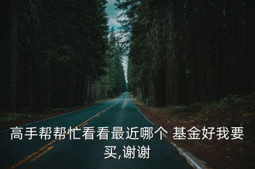 高手幫幫忙看看最近哪個(gè) 基金好我要買(mǎi),謝謝