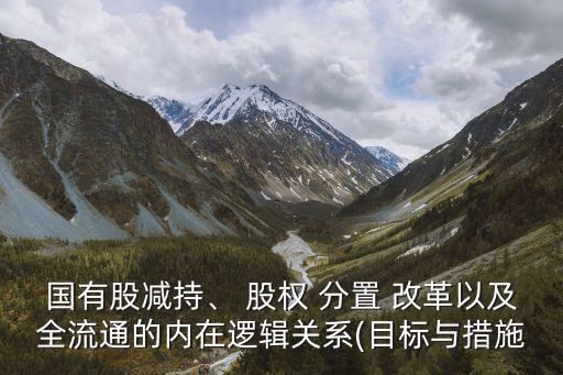 國有股減持、 股權 分置 改革以及全流通的內在邏輯關系(目標與措施