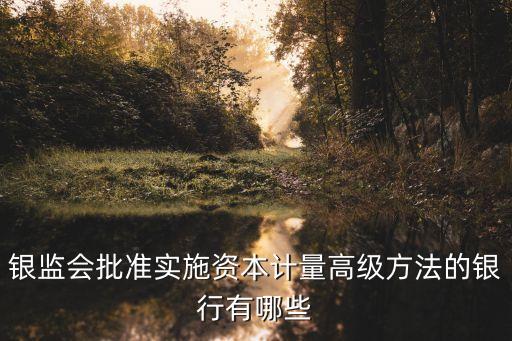 銀監(jiān)會批準(zhǔn)實(shí)施資本計(jì)量高級方法的銀行有哪些