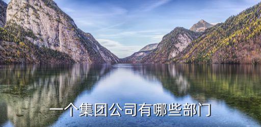 一個集團(tuán)公司有哪些部門