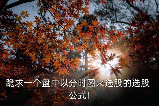 跪求一個(gè)盤(pán)中以分時(shí)圖來(lái)選股的選股 公式!