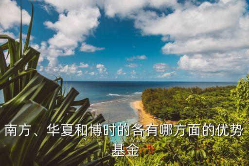 南方、華夏和博時(shí)的各有哪方面的優(yōu)勢(shì) 基金