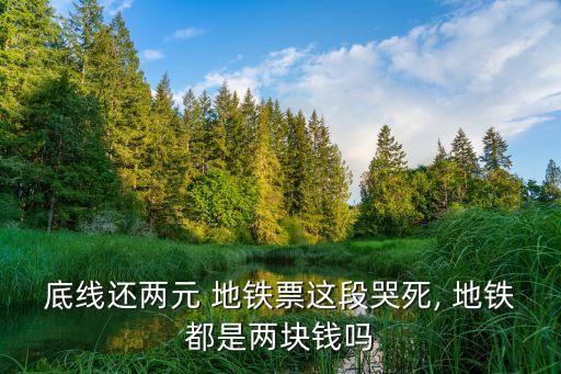 底線還兩元 地鐵票這段哭死, 地鐵都是兩塊錢(qián)嗎