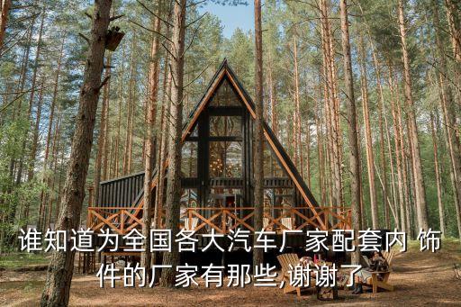 誰(shuí)知道為全國(guó)各大汽車廠家配套內(nèi) 飾件的廠家有那些,謝謝了