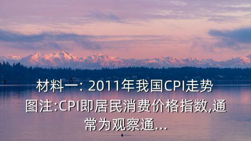 材料一: 2011年我國(guó)CPI走勢(shì)圖注:CPI即居民消費(fèi)價(jià)格指數(shù),通常為觀(guān)察通...
