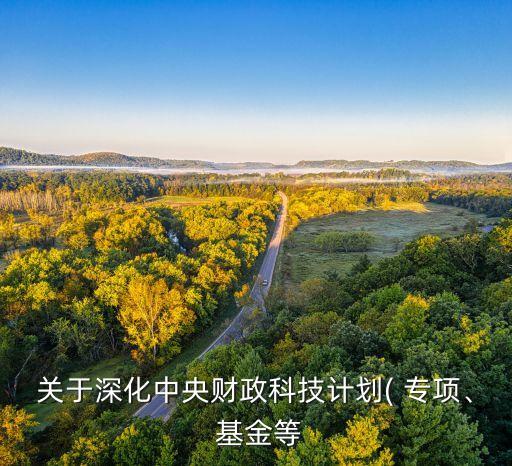 關(guān)于深化中央財政科技計劃( 專項、 基金等