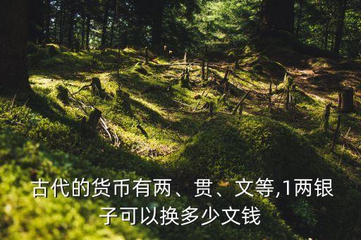  古代的貨幣有兩、貫、文等,1兩銀子可以換多少文錢