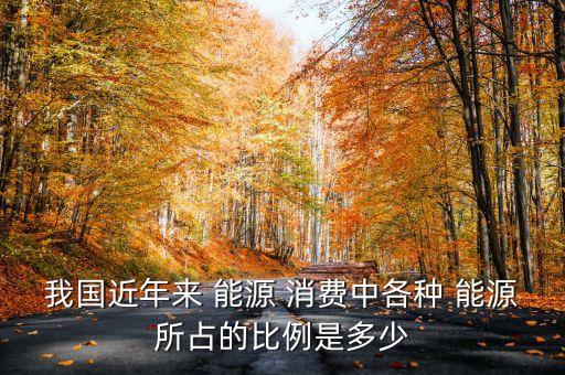 我國(guó)近年來 能源 消費(fèi)中各種 能源所占的比例是多少