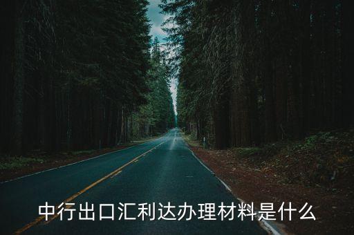 中行出口匯利達辦理材料是什么